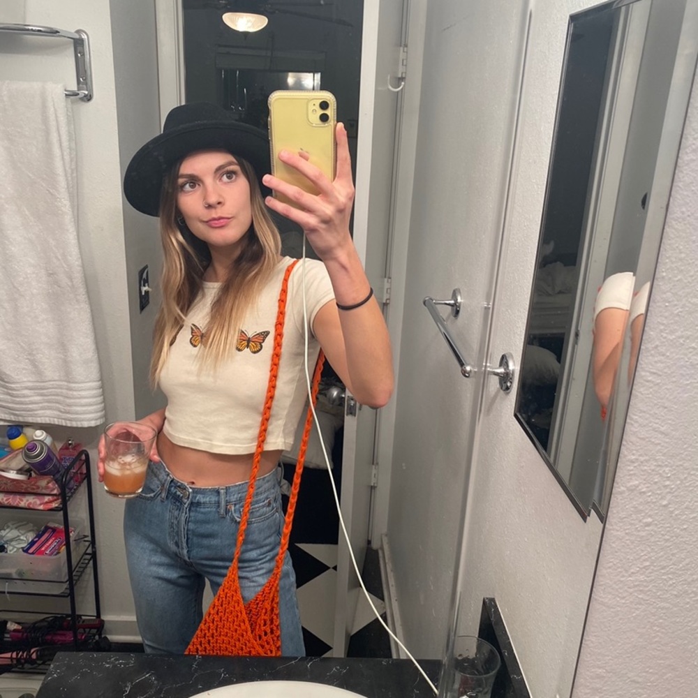 Urban Outfitters Butterfly Crop Top